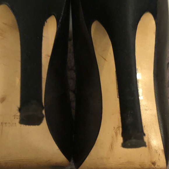 Black Peep Toe Pumps - Picture 4 of 8